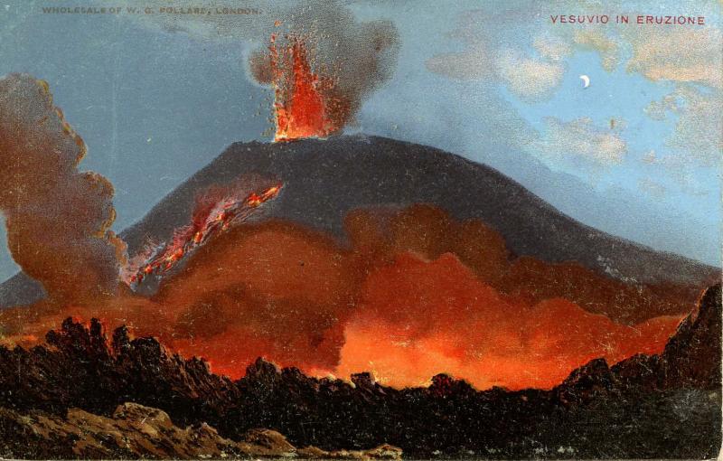 Italy -  Naples. Mt Vesuvio Eruption.  