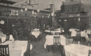 Vintage Postcard 1910's Dining At The New Rathskeller Brown St. Portland Maine