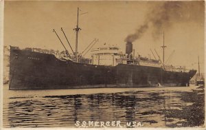SS Mercer US Shipping Board Real Photo Unused 