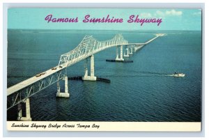 Vintage Sunshine Skyway Bridge Tampa Bat, FL. Postcard P109E