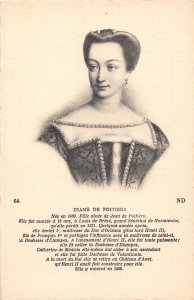 A984 Royalty Queen of France Portrait Diane de Poitiers postcard