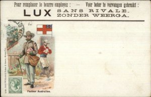 Australia Mailman Postal Carrier LUX Dutch Advert c1910 Postcard