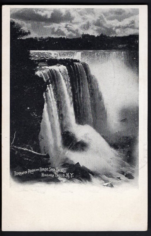 31020) New York NIAGARA FALLS Terrapin Rock and Horse Shore Fall pm1908 - Und/B