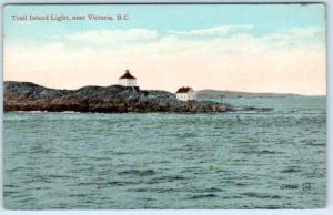 near VICTORIA, B.C. British Columbia Canada  TRAIL ISLAND LIGHT HOUSE   Postcard