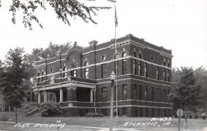 Atlantic Iowa~Elks Club Building~Flag Pole~1940s Real Photo Postcard