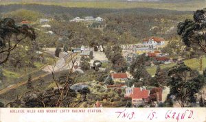 Adelaide Hills Mount Lofty Railway Station South Australia 1910c postcard