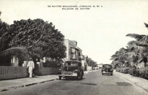 curacao, N.W.I., WILLEMSTAD, De Ruyter Boulevard (1940s) Kropp 10198 Postcard