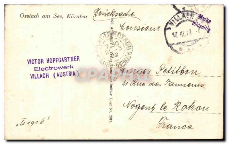 Old Postcard Ossiach am See Karnten