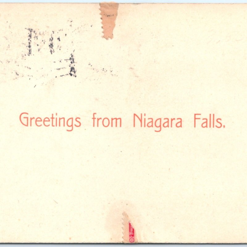 RARE 1905 Greetings from Niagara Falls Litho Photo PC Special Rotograph A137