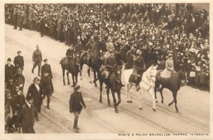 Entry of the Royal Family in Brussels Belgium postcard