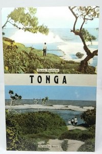 Houma Blowholes Ha'ateiho Beach Tonga Fiji Vintage Postcard 1973