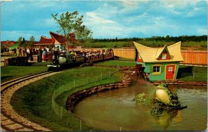 Postcard AB Edmonton Storyland Valley Frog Pond Old Mill Children's Zoo 1962 K58