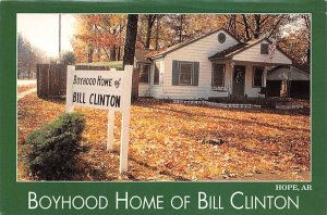 Boyhood Home of Bill Clinton Born 19 August 1946 Hope, Arkansas USA View Post...