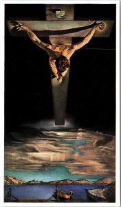 Christ of St John of the Cross, Salvador Dali Surrealism Glasgow POSTCARD