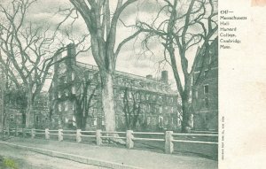 Vintage Postcard Hall Harvard College Building Landmark Cambridge Massachusetts