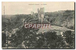 Old Postcard Crozant Creuse Ruins