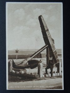 Cornwall FALMOUTH A Relic of Old St. Vincent on the Beach c1920s Postcard