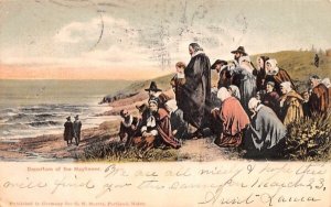 Departure of the Pilgrims in Plymouth, Massachusetts