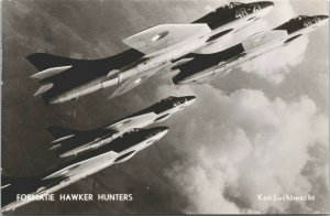 Formatie Hawker Hunters Aircraft Vintage RPPC 03.59