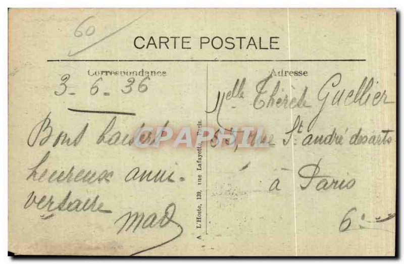 Old Postcard Mortefontaine Entree du Chateau Chaalis