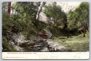 Burlington Iowa~General View @ Rock Springs~PM 1907~EC Kropp Vintage Postcard