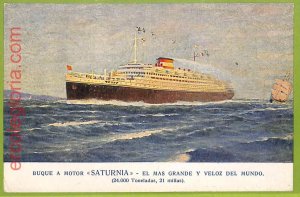 af7938 - LIBYA - VINTAGE POSTCARD Postcards - Ship Saturnia Sat Nav-