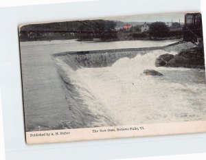 Postcard The New Dam Bellows Falls Vermont USA