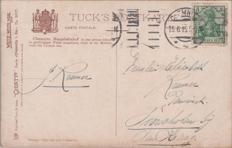 Germany Chemnitz Hauptbahnhof Vintage Postcard C171