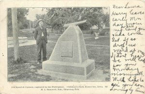 1906 Sioux City Iowa Old Spanish Cannon Children's Park Bancroft Postcard 26-273
