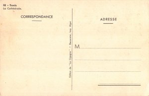 A749 Tunisia Tunis Cathedral vintage postcard