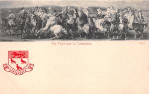 PILGRIMAGE TO CANTERBURY KENT UK~EMBOSSED LOGO~STENGEL & CO PUBL POSTCARD 1910s