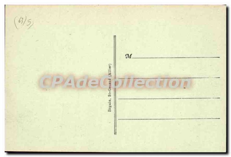 Old Postcard La Bourboule From Interior I'Eglise