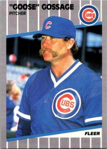 1989 Fleer Baseball Card Goose Gossage Chicago Cubs sk10624