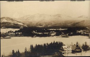 Lake Placid New York NY Club and Clubhouse Real Photo Vintage Postcard