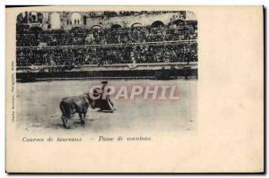 Old Postcard Corrida Race bulls Pass coat