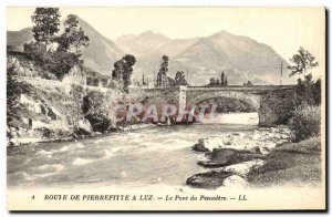 Old Postcard Route De Pierrefitte At Luz Pescadère Bridge