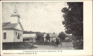 DANBURY NH Congregational Church c1900 Private Mailing Card Postcard