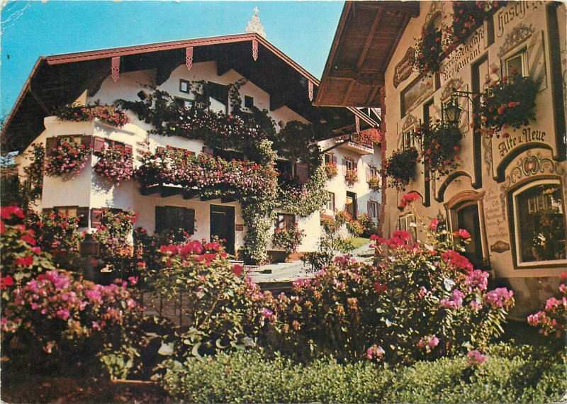 Germany Postcard Blumenwinkel Markt Neubeuern Bavarian Inn Valley