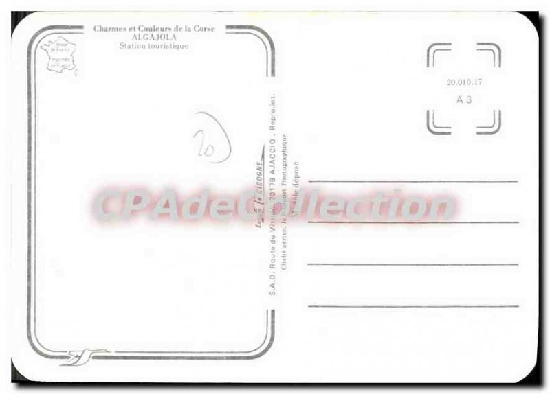 Postcard Modern Algajola Tourist Resort