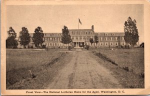 Postcard Front View The National Lutheran Home For The Aged Washington D.C.