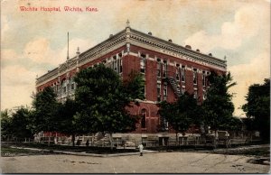 Hand Colored Postcard Wichita Hospital in Wichita, Kansas~131678