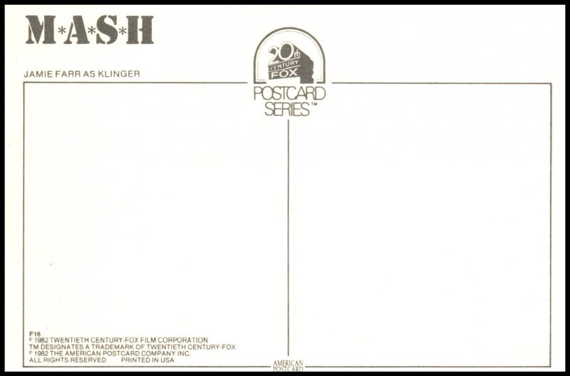 Seasons Greetings Mash Jamie Farr as Klinger