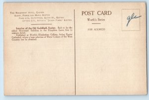 Exeter Devon England Postcard Interiot of Old Guildhall c1910 Antique