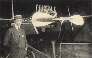 Airplane Pioneer Avation ANTOINETTE Pilot NICE VIEW OF PROPELLOR c1910 Postcard