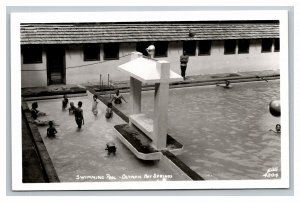 Vintage 1950's Postcard Swimming Pool at Olympic Hot Springs Washington