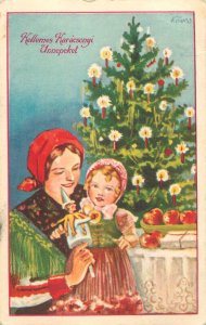 Holidays & celebrations seasonal greetings Christmas mother child tou apple
