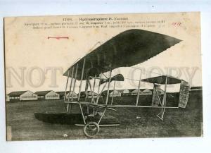 205486 FRANCE AVIATION Farman hydroplane Hauser #1706 old