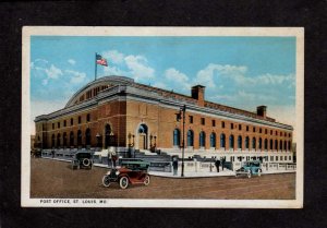 MO US Post Office St Louis Missouri Old Cars Vintage Postcard