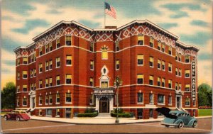 Linen Postcard Hotel Hartford Corner Church and Ann Streets Hartford Connecticut