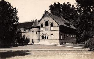 Grinnell Iowa~Grinnell College~Women's Gymnasium~Shaded by Trees~1925 RPPC